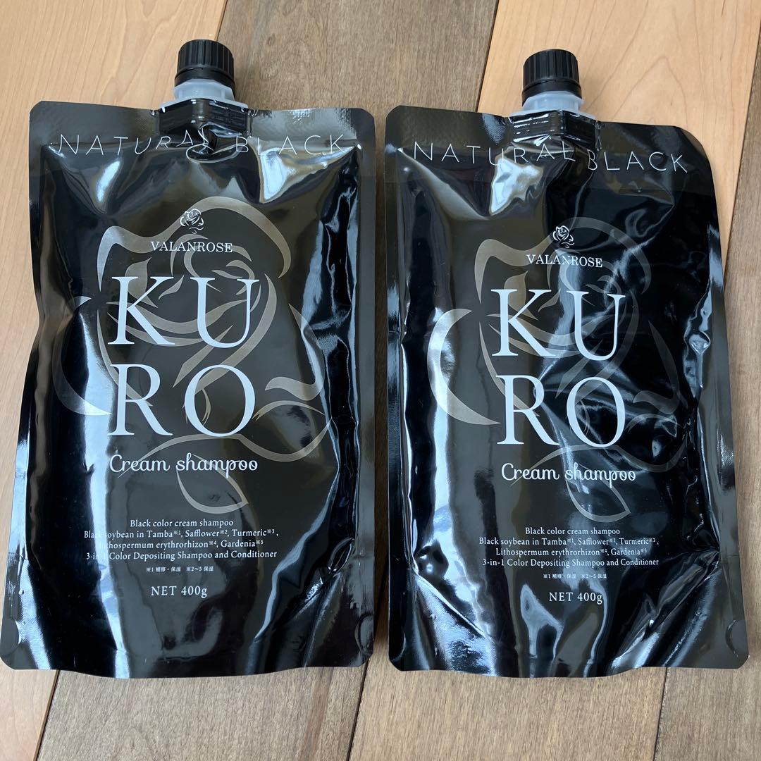 VALANTROSE KURO Cream Shampoo 400g 2個セット Amazon.co.jp: VALANROSE KURO Cream Shampoo, 14.1 oz (400 g