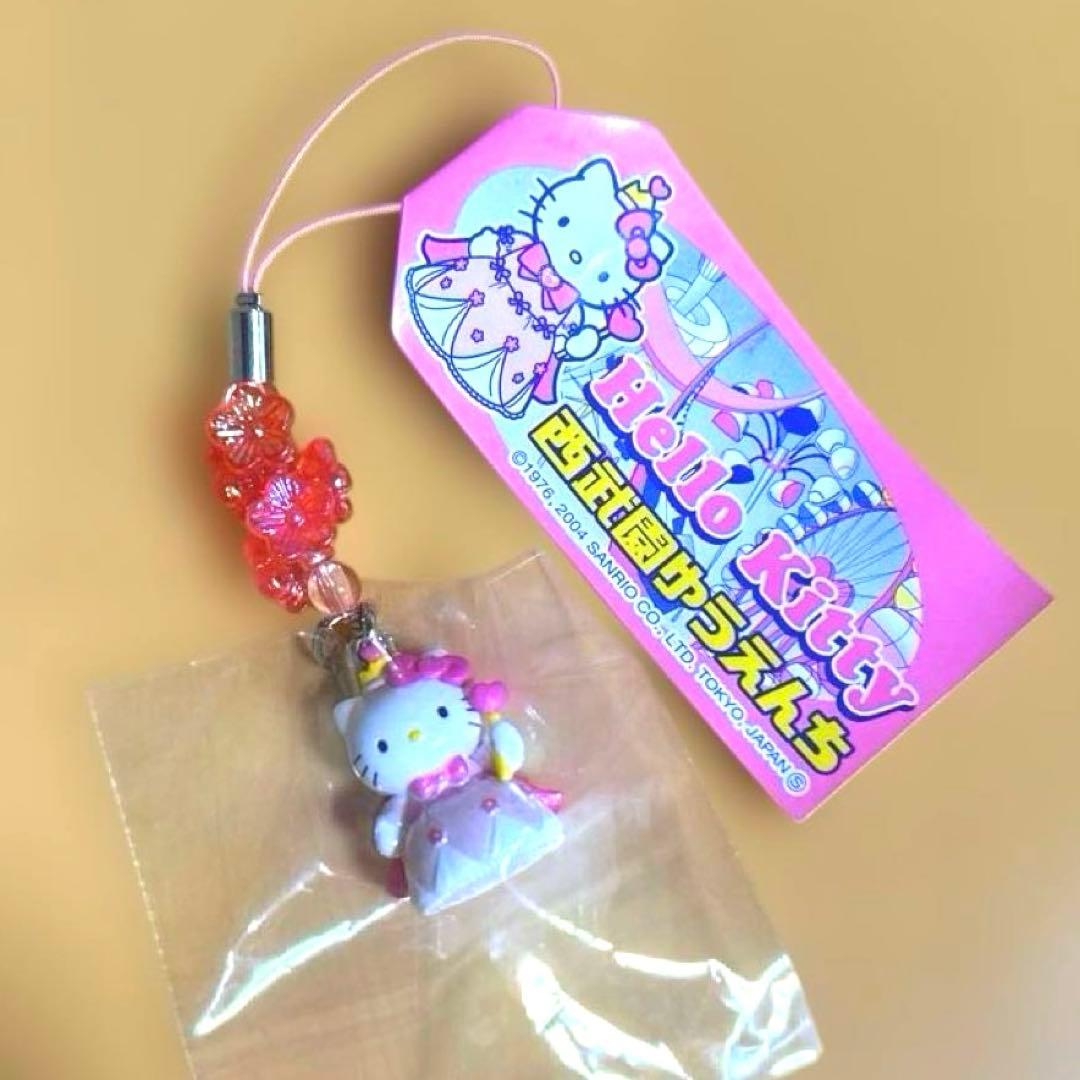 ★キティちゃん★ご当地ストラップ　西武園ゆうえんち　根付け　平成レトロ