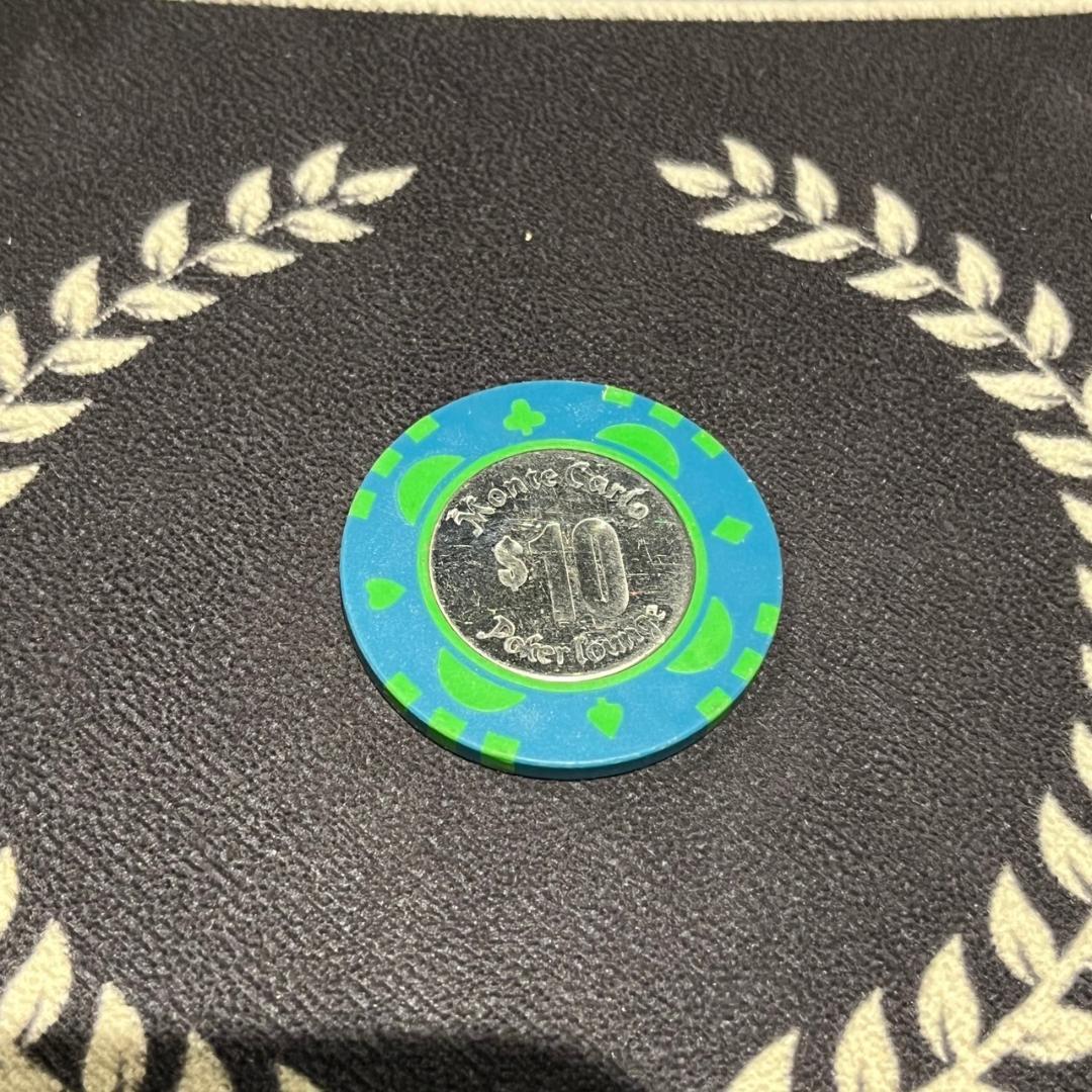 25 カジノチップ 83枚 10$ ポーカーチップ H26年