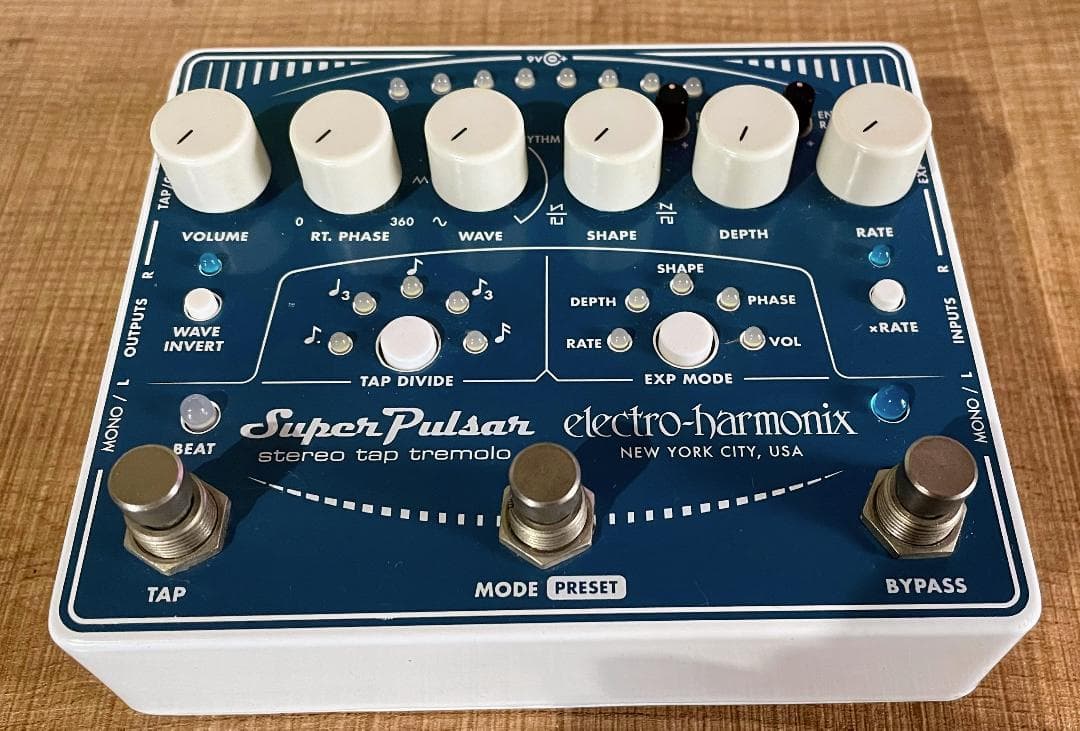 【美品】ELECTRO-HARMONIX SUPER PULSAR【トレモロ】 ELECTRO-HARMONIX Super Pulsar Stereo Tap Tremolo 中古｜ギター買取