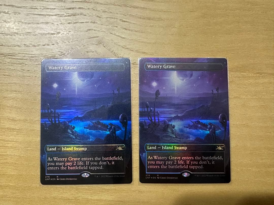 【MTG】 Watery Grave UNF foil 2枚セット FOIL)湿った墓/Watery Grave《日本語》【EOE】