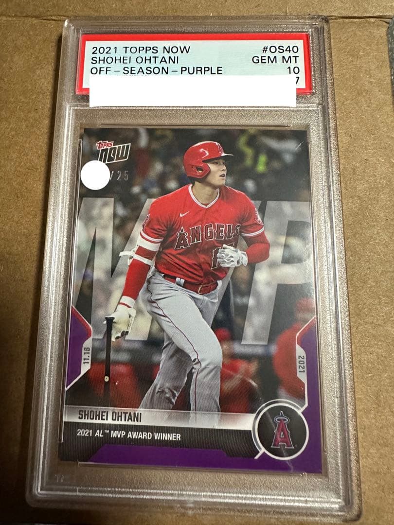 2021 topps now 大谷翔平　MVP /25 psa10