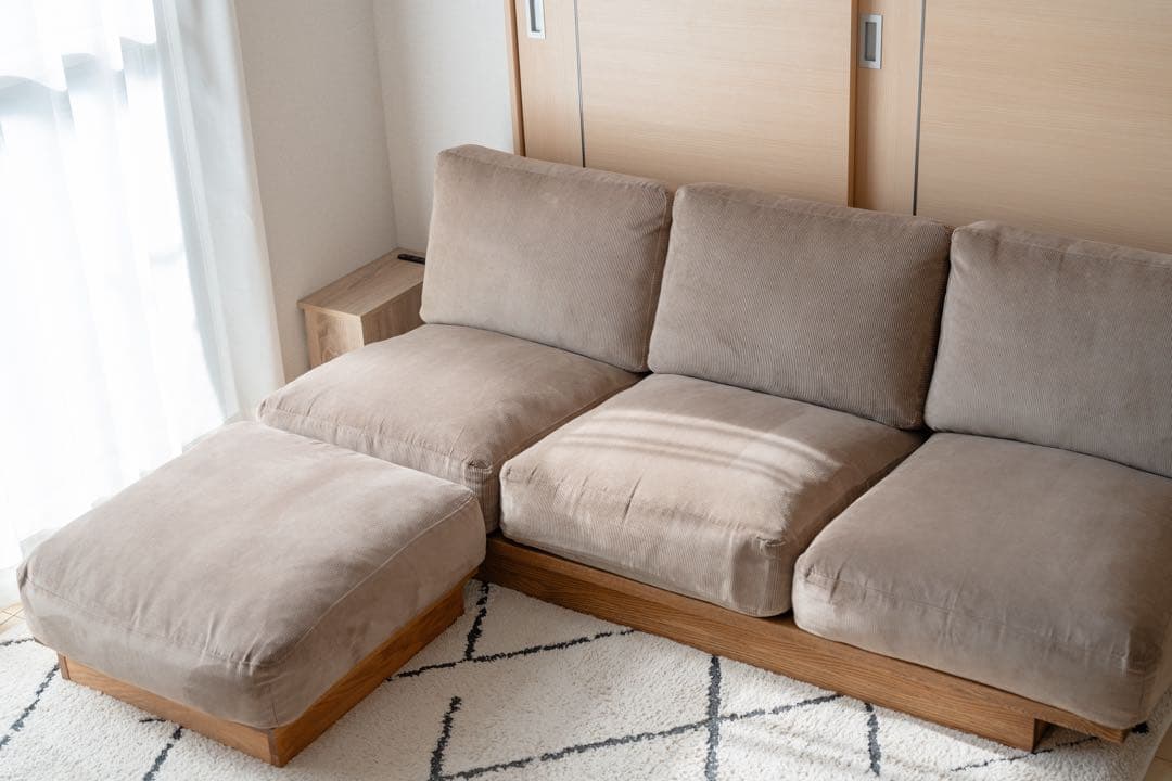 【コリキ】MOMO NATURAL/クラウドローソファ オットマン