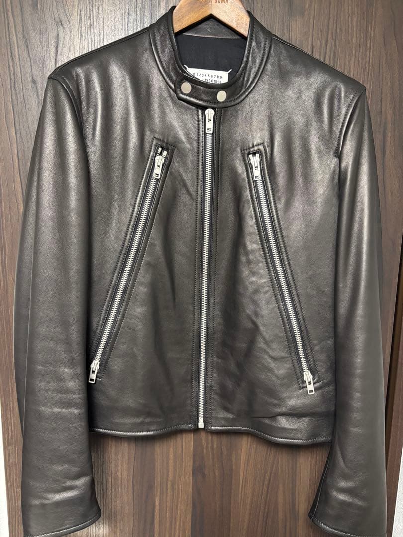 【値下げ】Maison Margiela 19AW ハの字 ライダース 黒 48