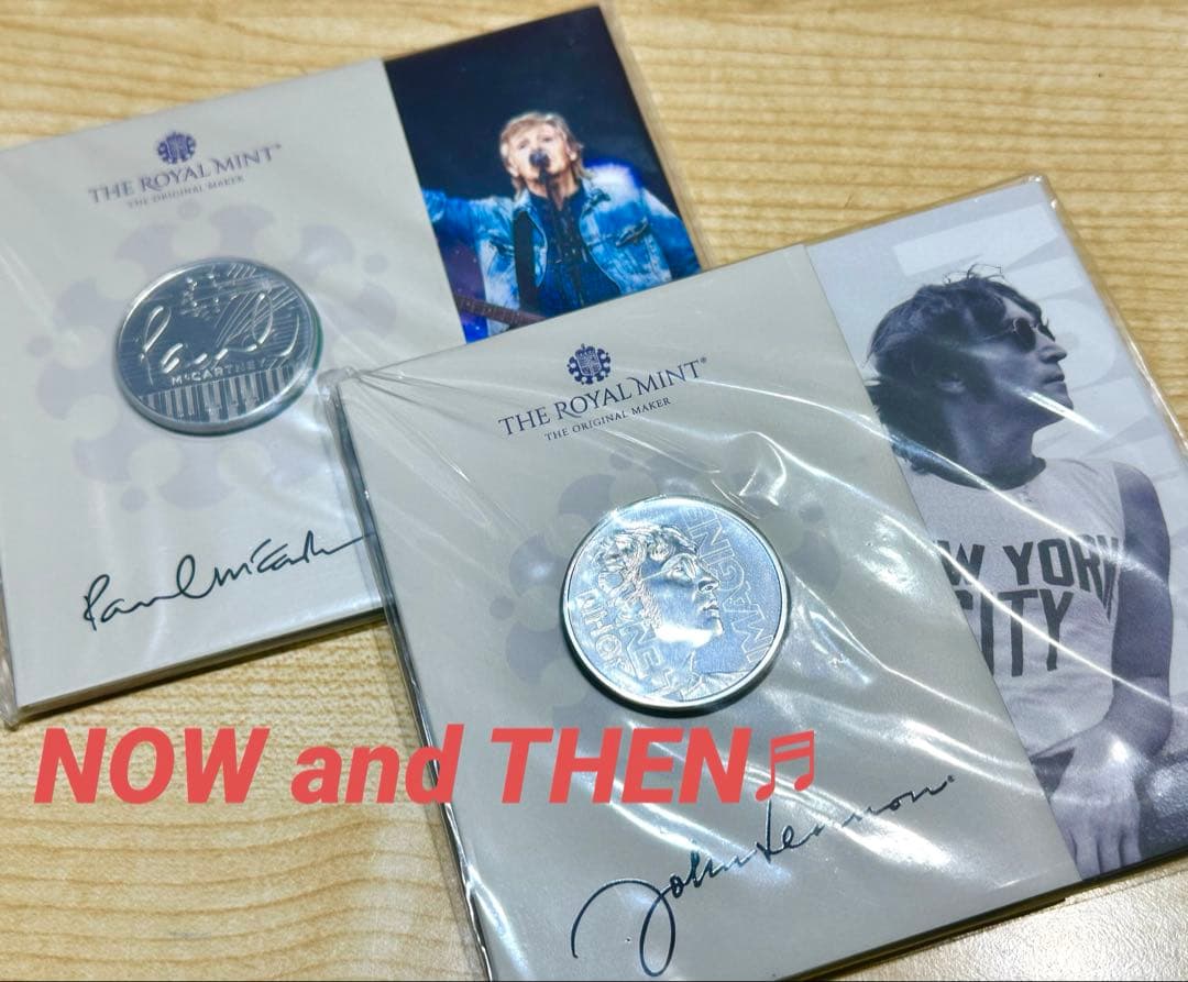 ジョンレノンポールマッカートニー英国記念限定5ポンド友情絆SETビートルズ