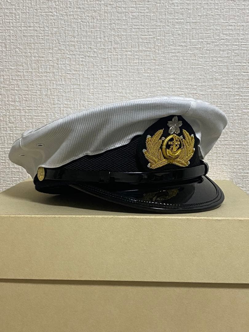 大日本帝国海軍　士官軍帽　制帽　56cm 複製品 日覆付　日本軍
