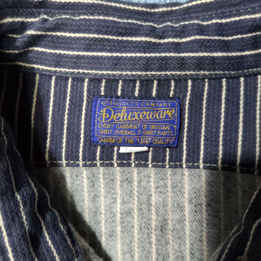 TAKAさん専用Deluxeware ヒッコリー　ヘビーウェイト　ワークシャツ DELUXEWARE（デラックスウエア） ネルシャツ 長袖シャツ HICKORY NEL