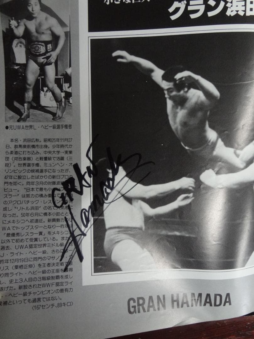 新日本プロレス 81WWFビッグ・ファイト・シリーズパンフ○サイン入り