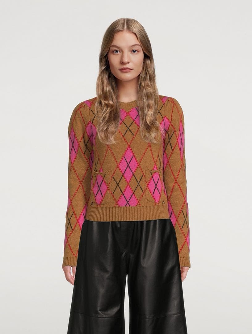 GANNI アーガイル セーター 商品詳細GANNIのアーガイルニット厚手の