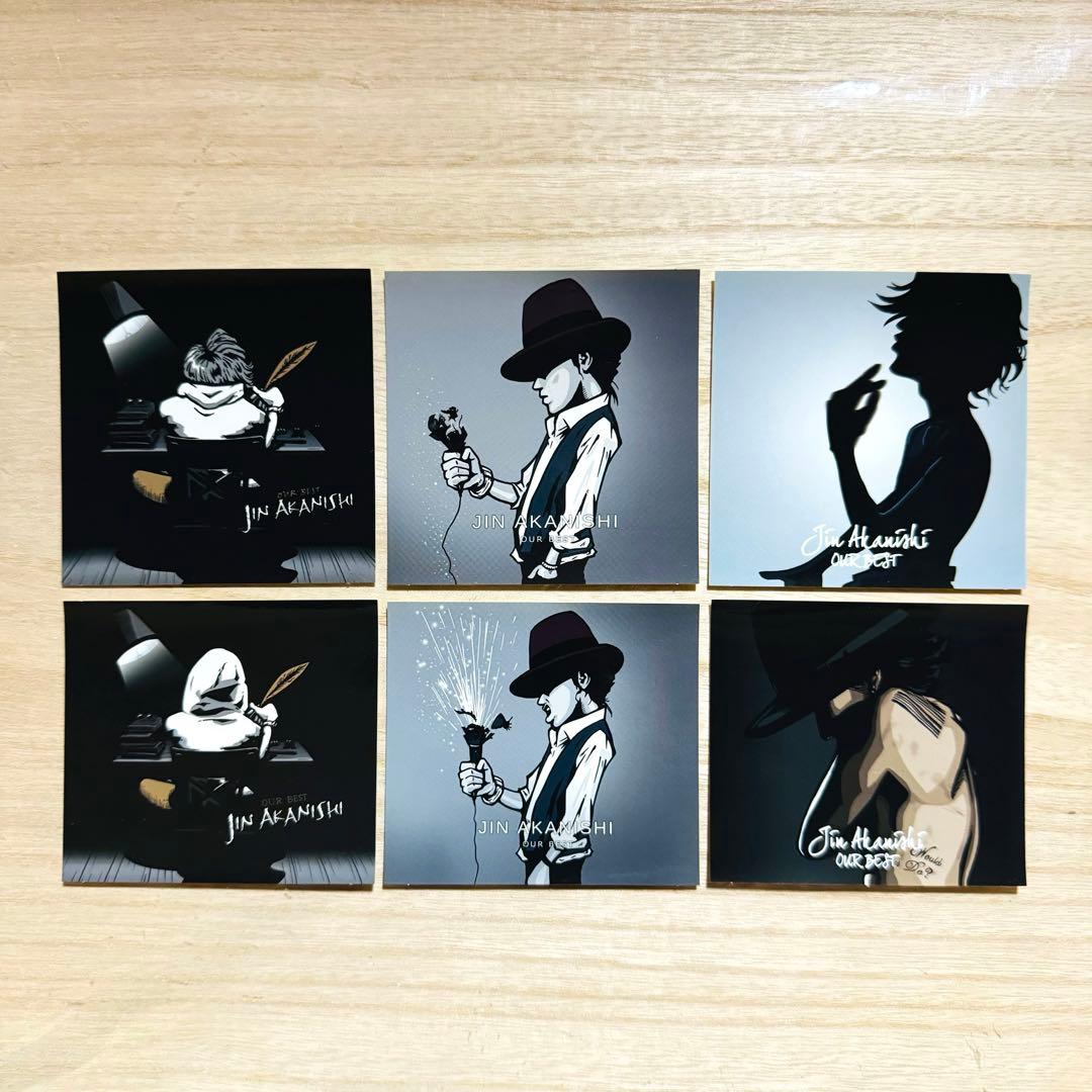 赤西仁 「OUR BEST」 特典ステッカー 全６種セット OUR BEST 【初回限定盤B】(2CD+DVD) : 赤西仁 (JIN AKANISHI