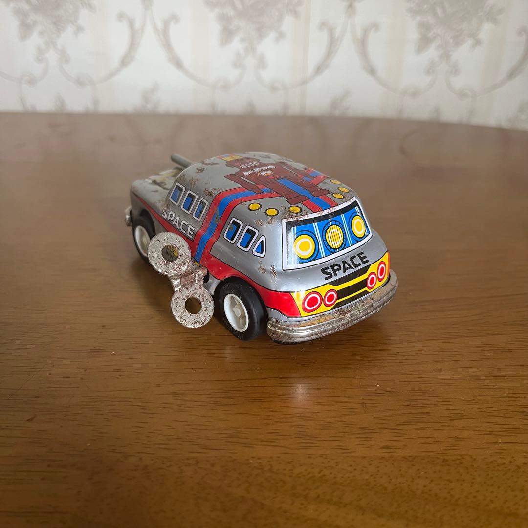 アンティーク】昭和レトロ 当時物 ブリキ 車のおもちゃ 玩具 ゼンマイ