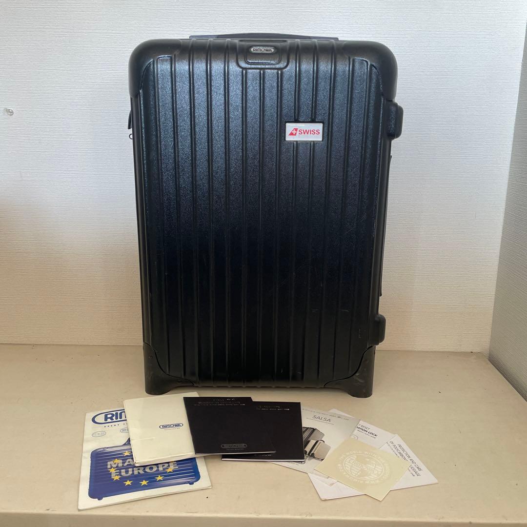 あ*こ様 激レア RIMOWA スイス航空 サルサ 2輪 マットブラック 機内持 RIMOWA リモワ SALSA サルサ 27L 機内持ち込み 2輪 TSAロック ビジネス