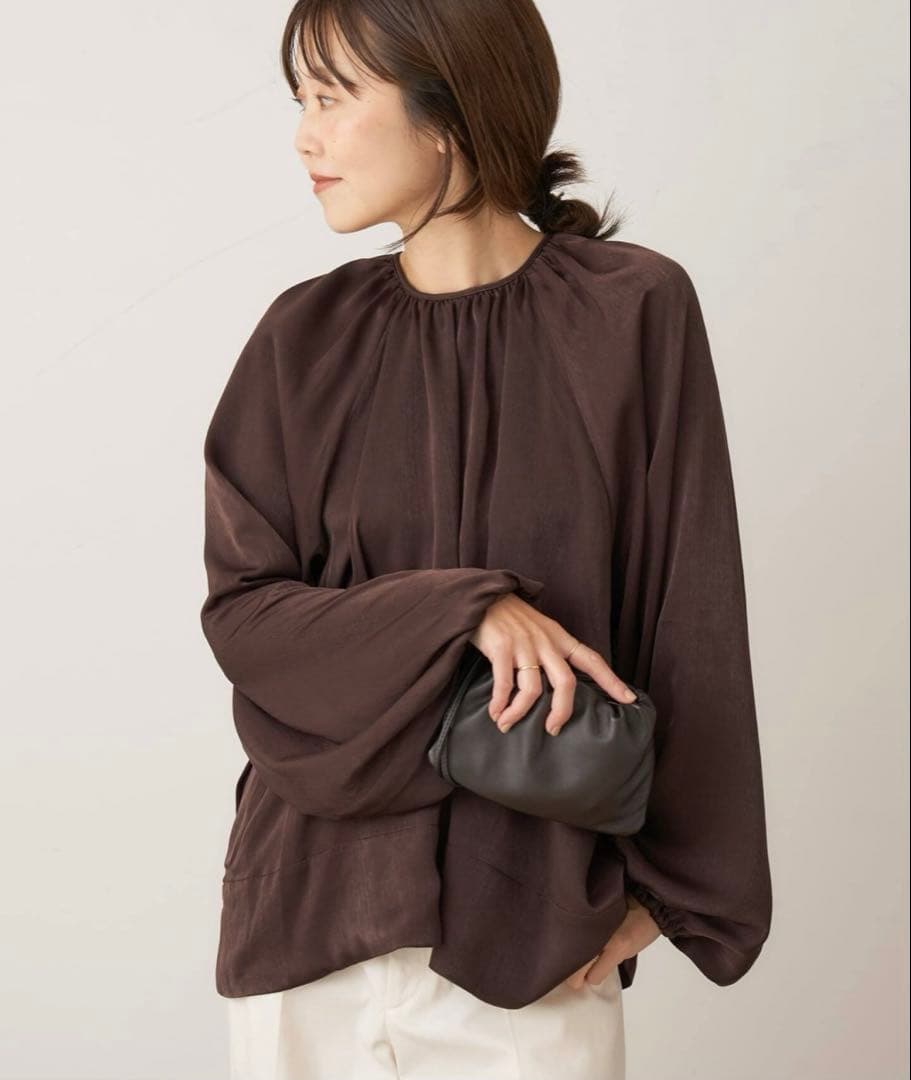 Plage gather ブラウス