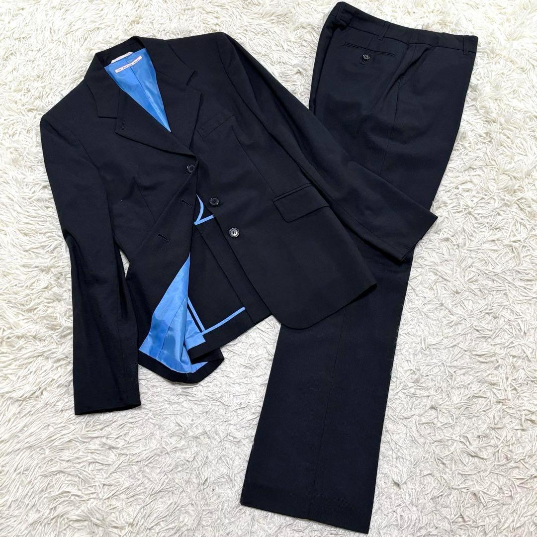 美品 ポールスミス パンツスーツ XL L セットアップ 背抜き フレアパンツ