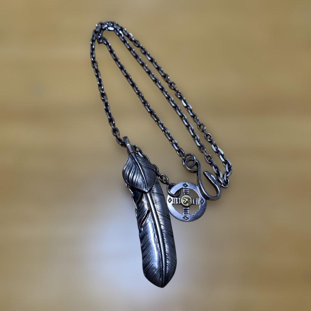 goro's ゴローズ 金メタル付きホイール イーグルフック フェザー右向き ゴローズ 上金特大フェザー右＋金メタルホイール付イーグルフック細角