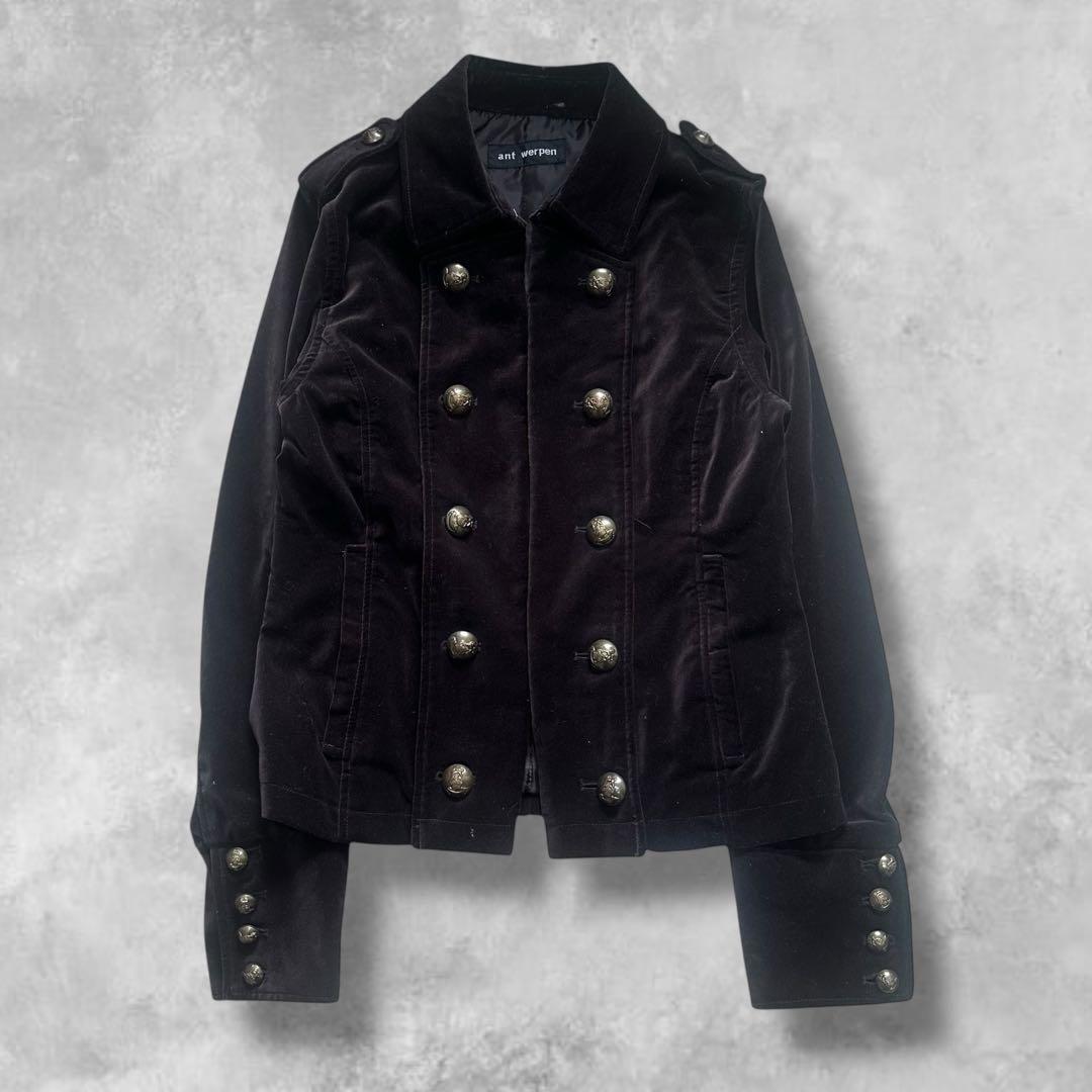 Y2K ベロアナポレオンジャケット ギャル お兄系 フェアリーグランジ Y2K ベロアナポレオンジャケット ギャル お兄系 フェアリーグランジ