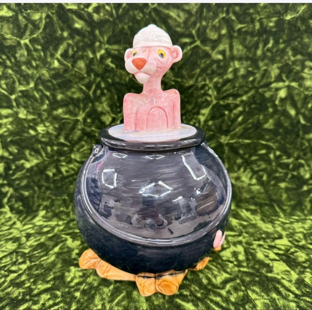 ビンテージ ☆ピンクパンサービスケットジャー☆ 1960年代フランス製