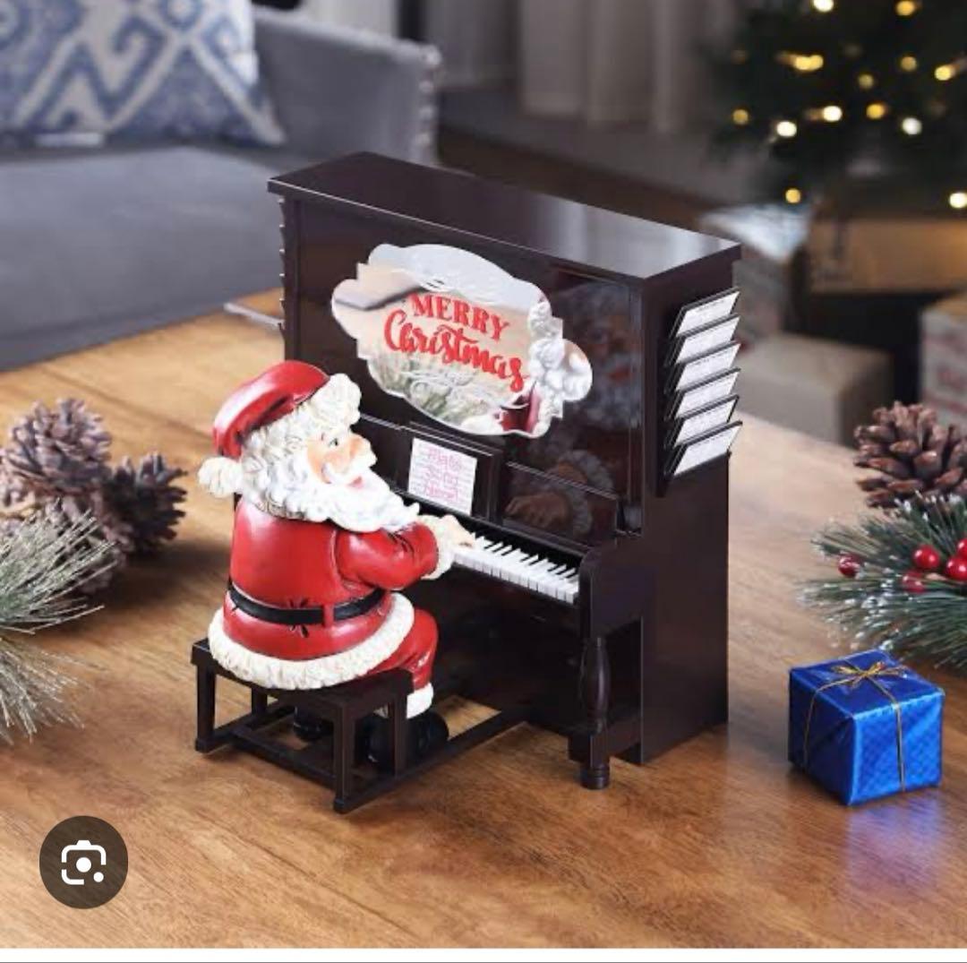 【新品未使用】Sing Along Santa ピアノ人形