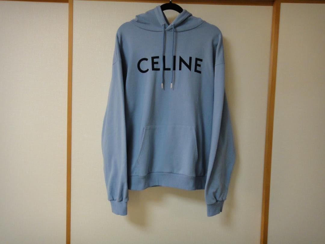 むらくーみ　CELINE セリーヌ フード付きパーカー ライトブルー