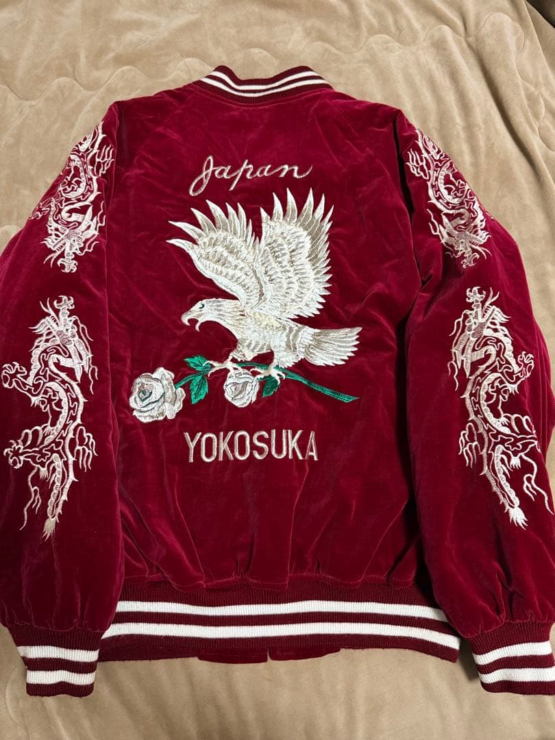 日本製 YOKOSUKA 別珍 vintage 90s 鷲 花 限定 スカジャン