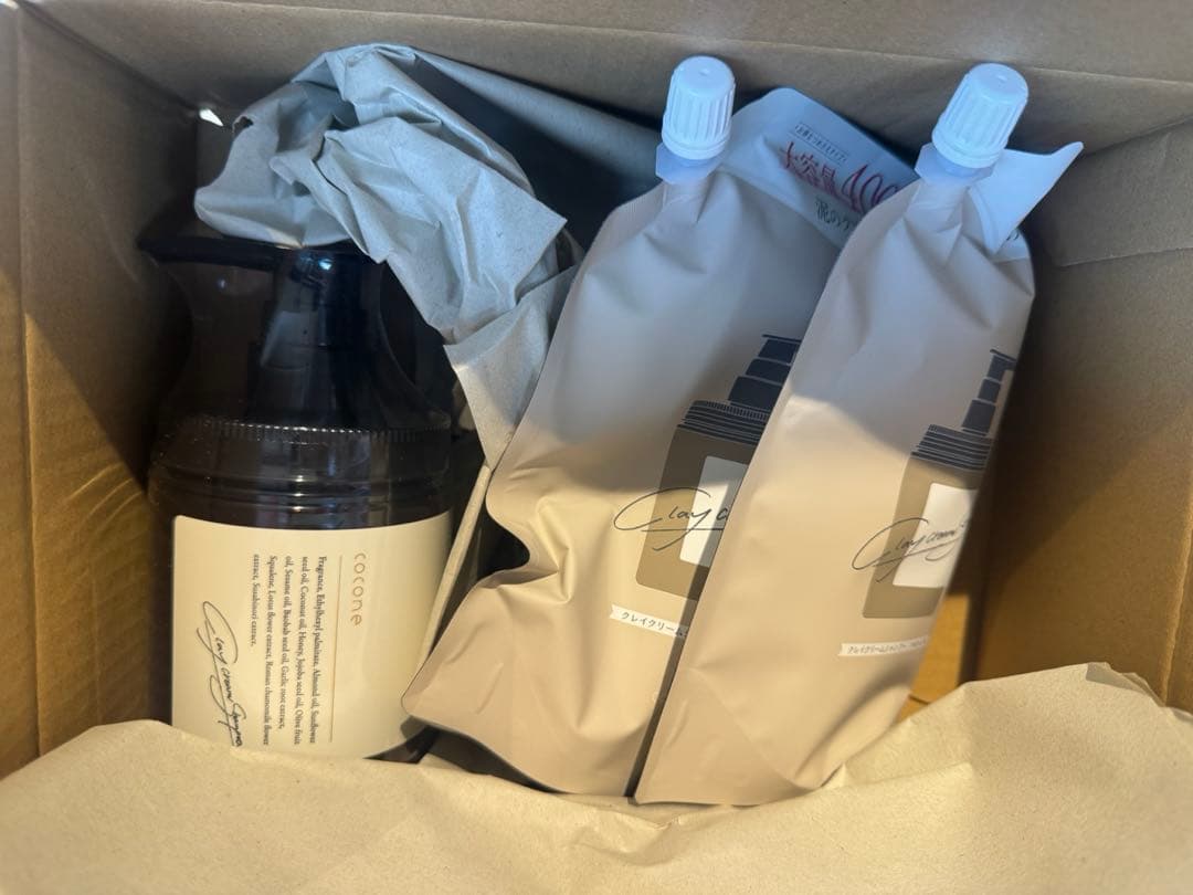 【新品】cocone クレイクリームシャンプー　本体+詰替2個