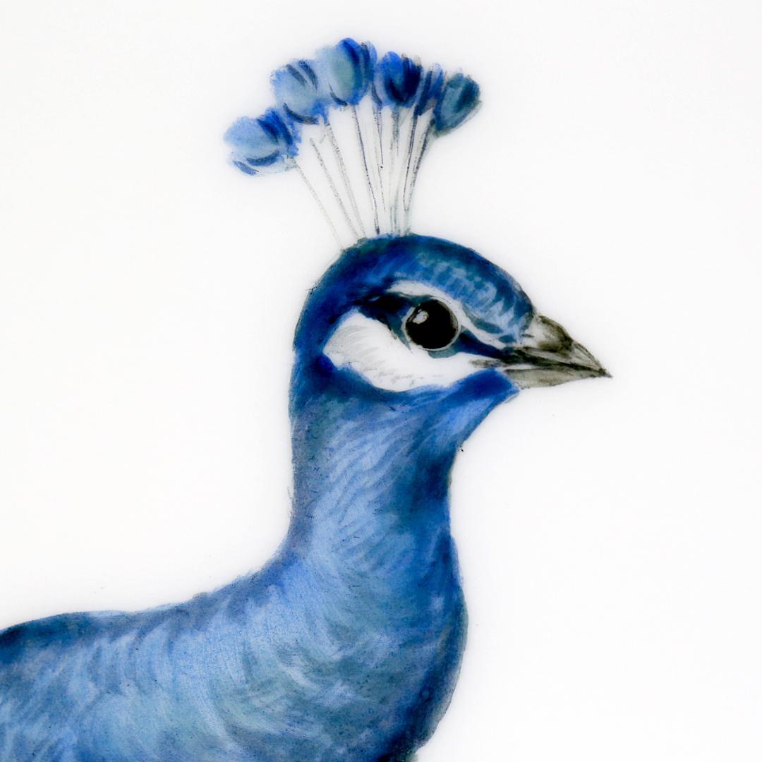 美品 1級品】マイセン 孔雀 陶板画 プラーク 額装 送料込み