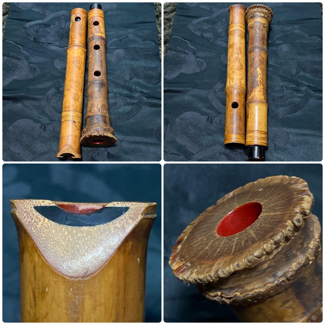 尺八 都山流 中継ぎ緩み無し 一尺七寸管 状態考慮割安品 【音出し確認済み】