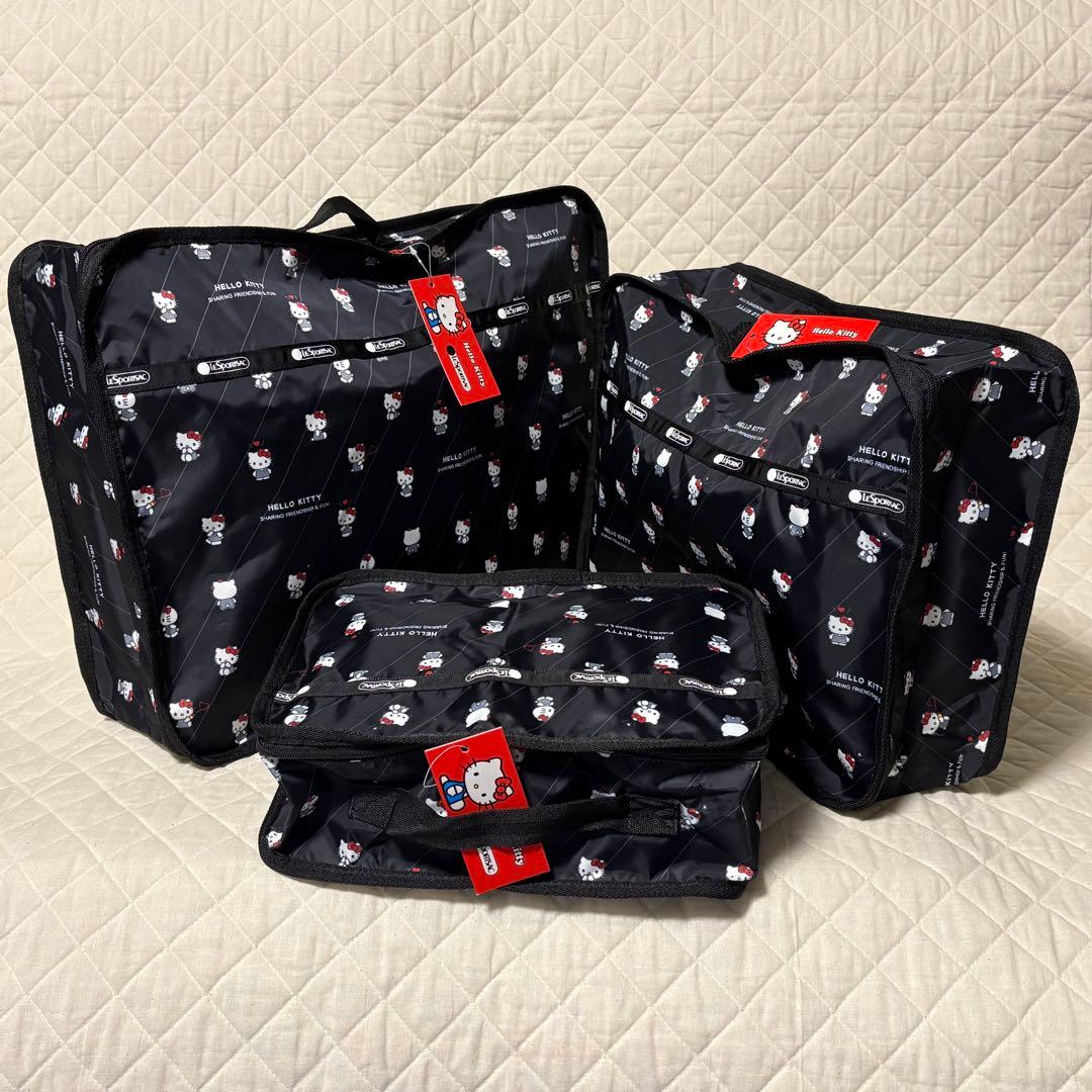 レスポートサック　ハローキティー　トラベルパッキングポーチ　L・M・S