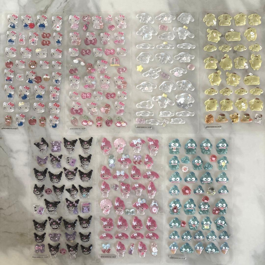 【正規品】サンリオ 第一弾レア ボンボンドロップシール7点セット