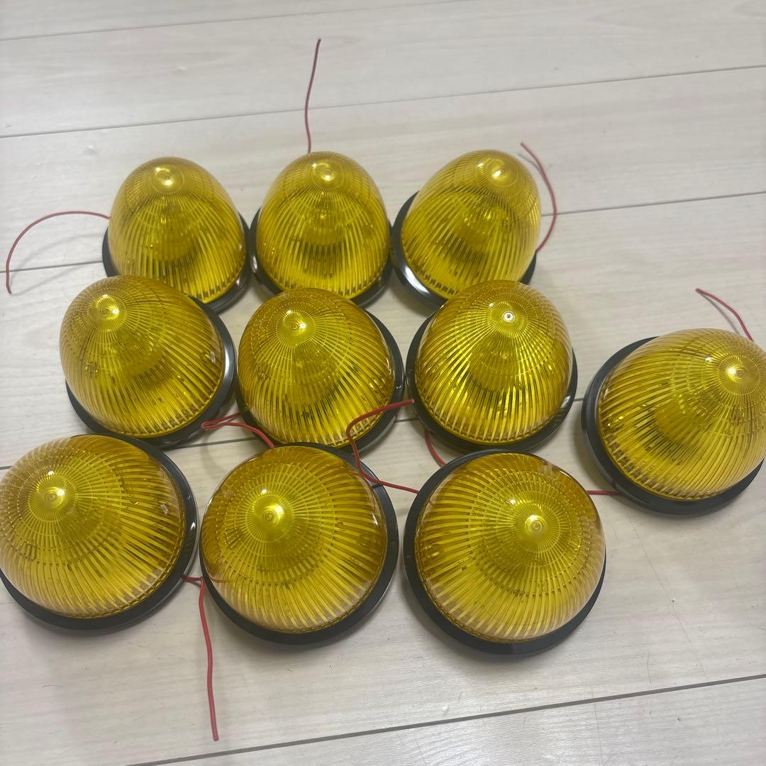 フルハーフLEDマーカー10個セット 即納】24Vトラック対応 LEDサイドマーカー ブルー 防塵防水性能IP67