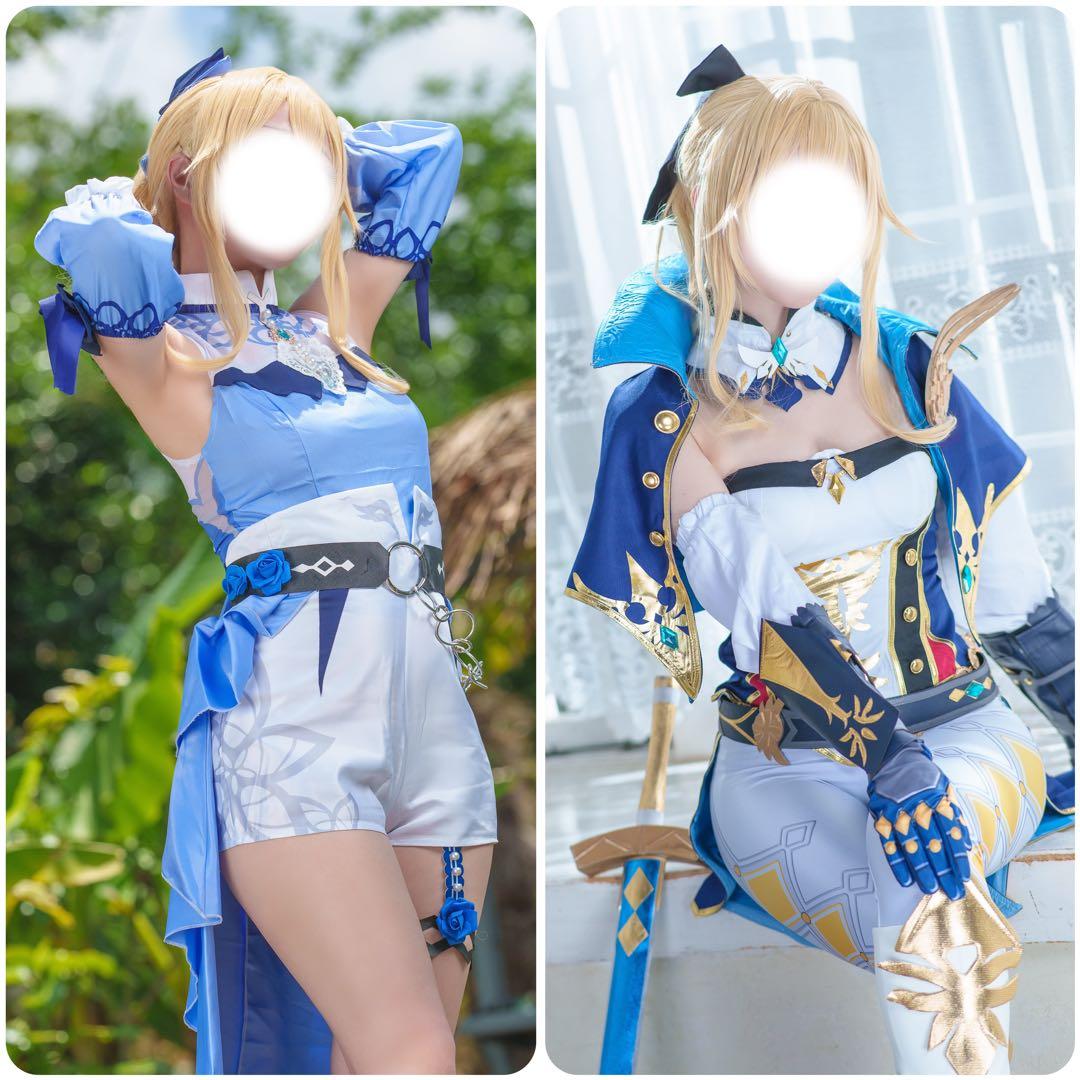 原神 ジン コスプレ一式 2着＋ウィッグフルセット Amazon.co.jp: [AFEBOO] 原神 Genshin げんしん ジン コスプレ衣装+
