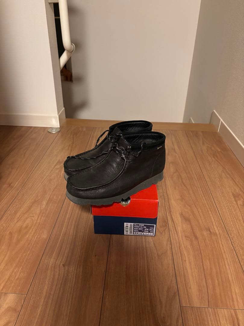 CLARKS クラークス ワラビー レザー [箱無し] CLARKS クラークス メンズ Wallabee ワラビー ブラックレザー