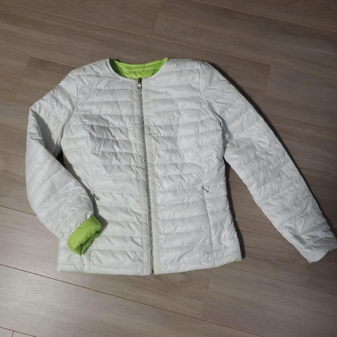 ななこです。 RALPH LAURENダウンジャケット ホワイト/グリーン