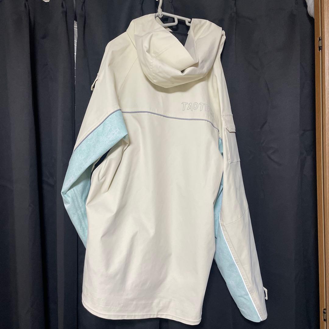 タオテック上下フード付き 白/水色