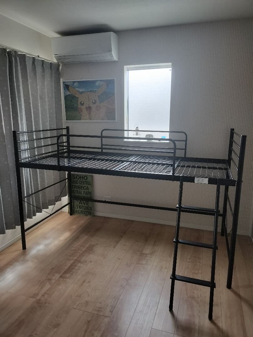 ニトリ　スチールミドルベッド　ブラック　☆お引き取り限定☆　NITORI