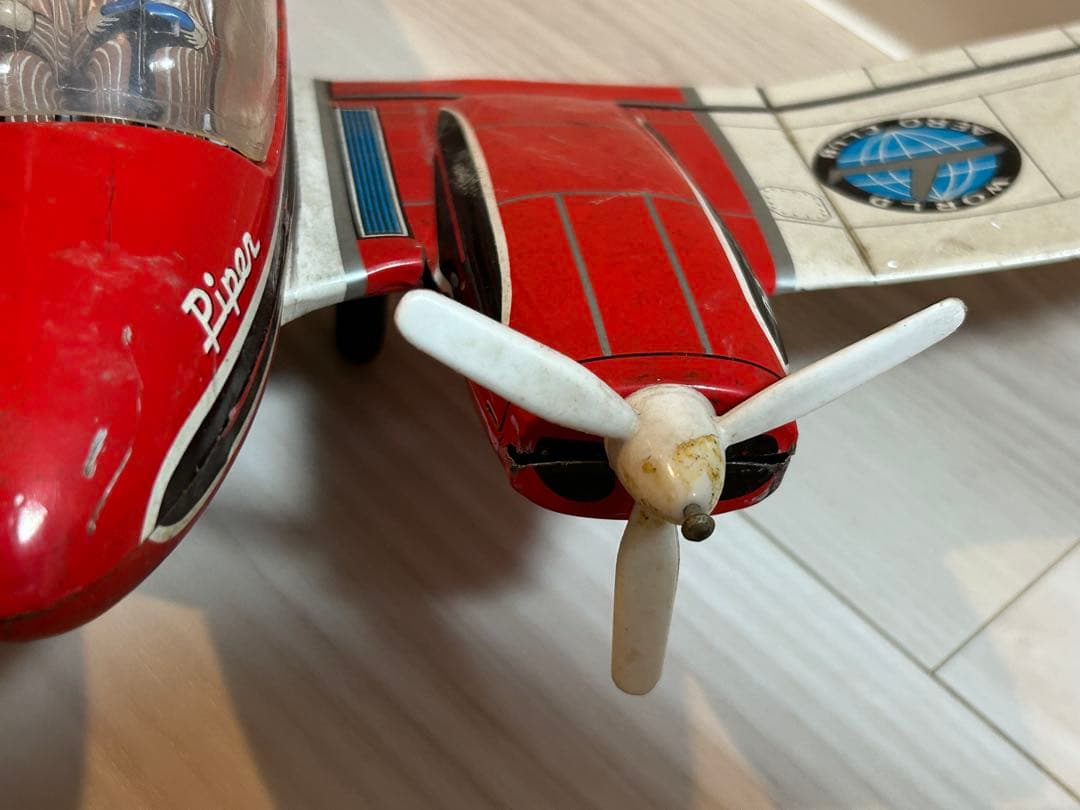 アサヒ 旭玩具 パイパー ツイン コマンチ 70年代 ブリキ 飛行機 日本製