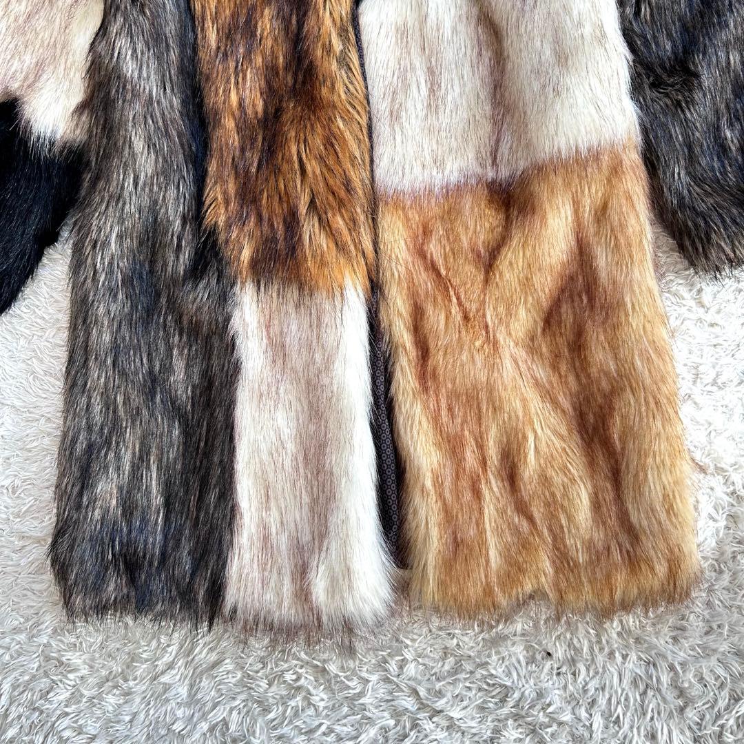 SLY パッチワーク ファーコート FOX ギャル y2k グランジ - メルカリ