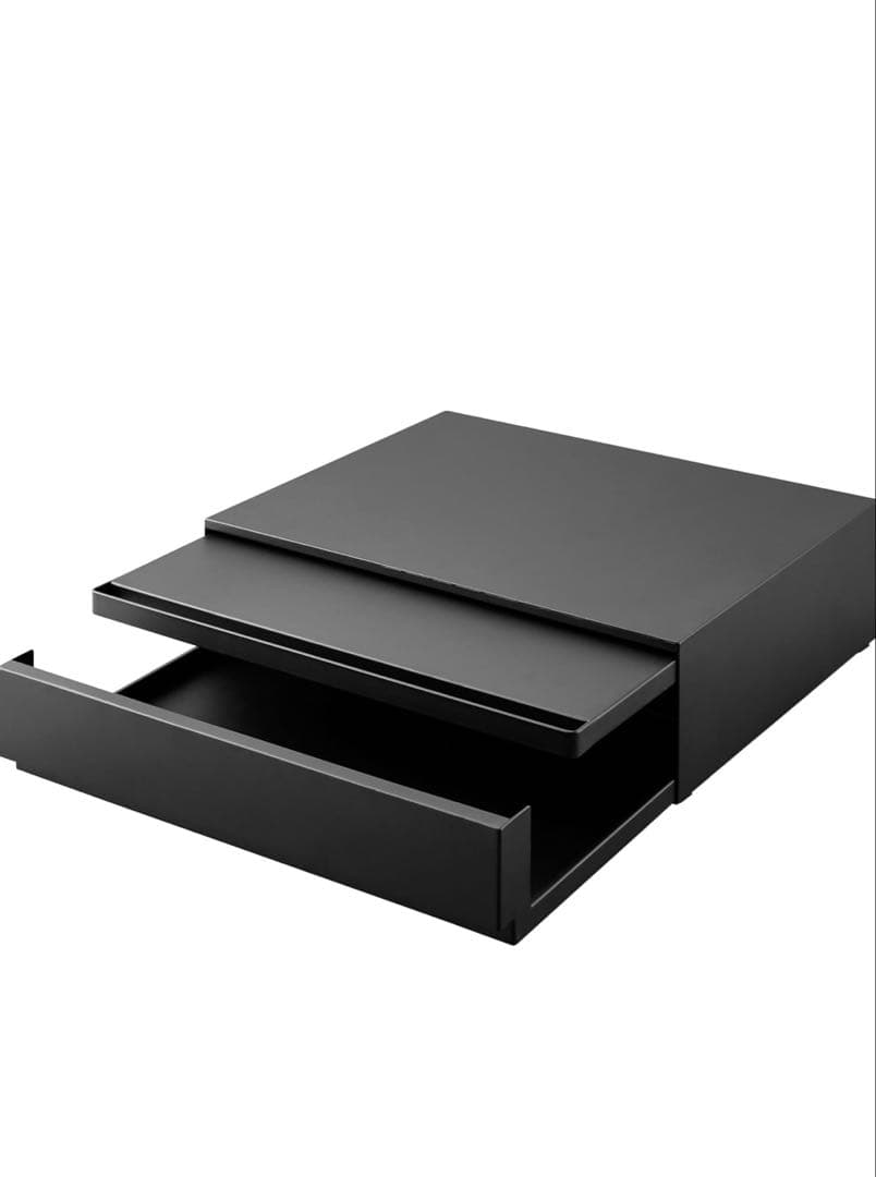 山崎実業 ツーウェイ キッチン家電下引き出し＆スライドテーブル tower 黒 山崎実業 ツーウェイ キッチン家電下引き出し&スライドテーブル タワー