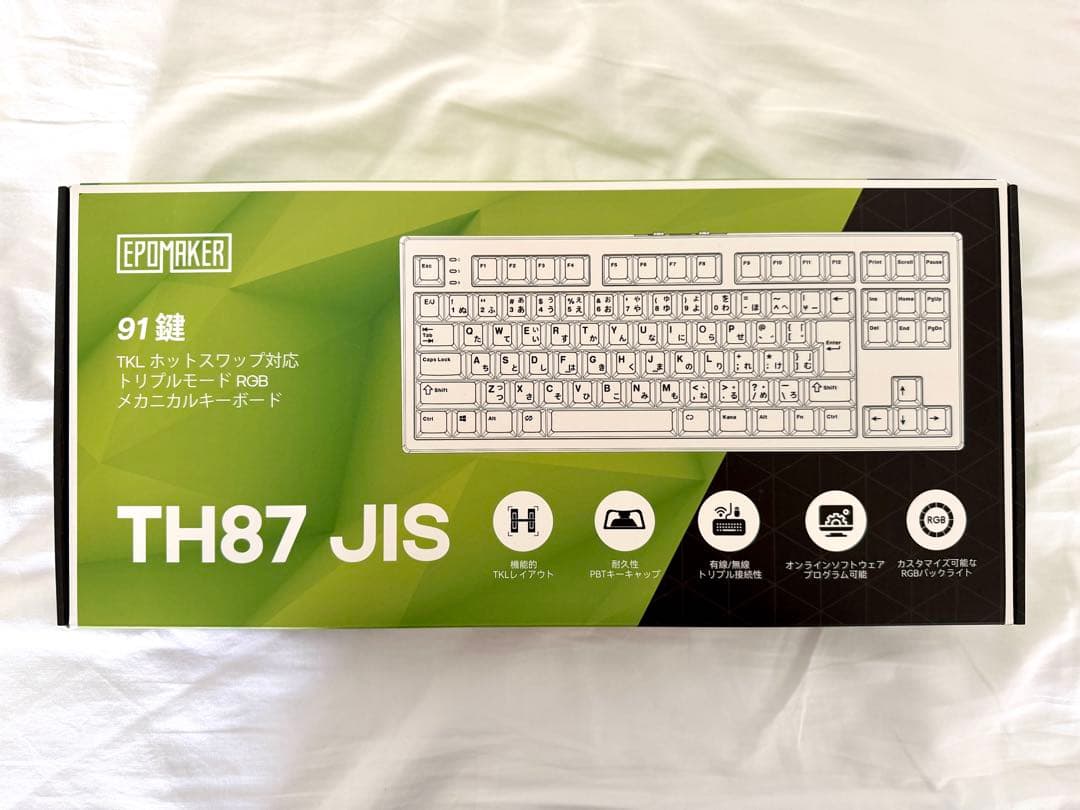 キーボード EPOMAKER TH87 JIS, Sea Salt Silent