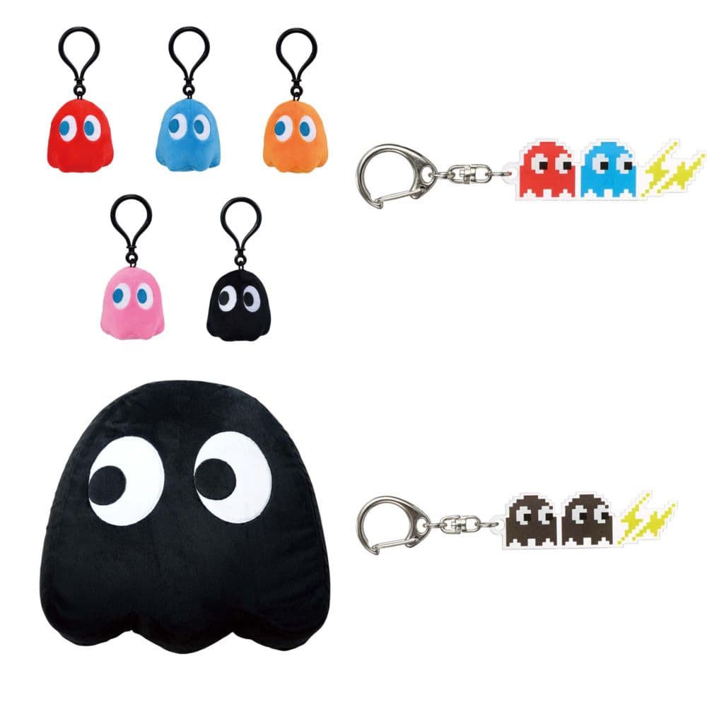パックマン キーホルダー ぬいぐるみ クッション 8点セット