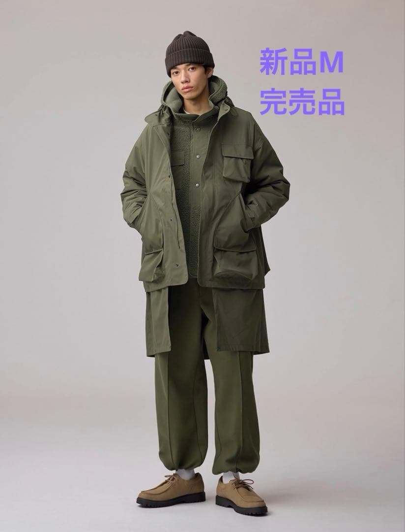 GU×ENGINEERED GARMENTS パデッドシェルパーカ オリーブM