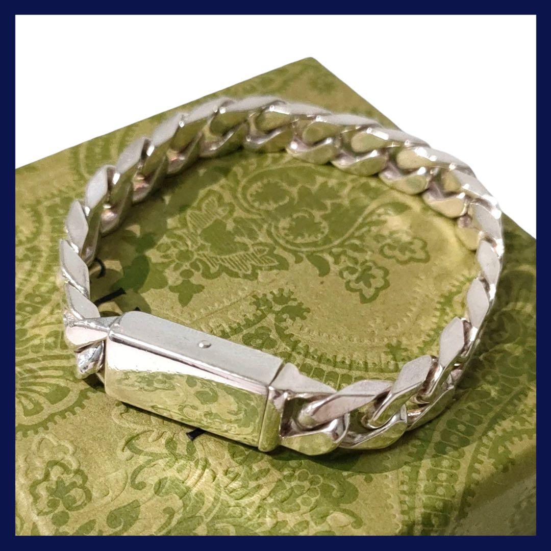 美品✨グッチ　喜平 チェーン　ブレスレット　SV925　シルバー　研磨・磨き済み