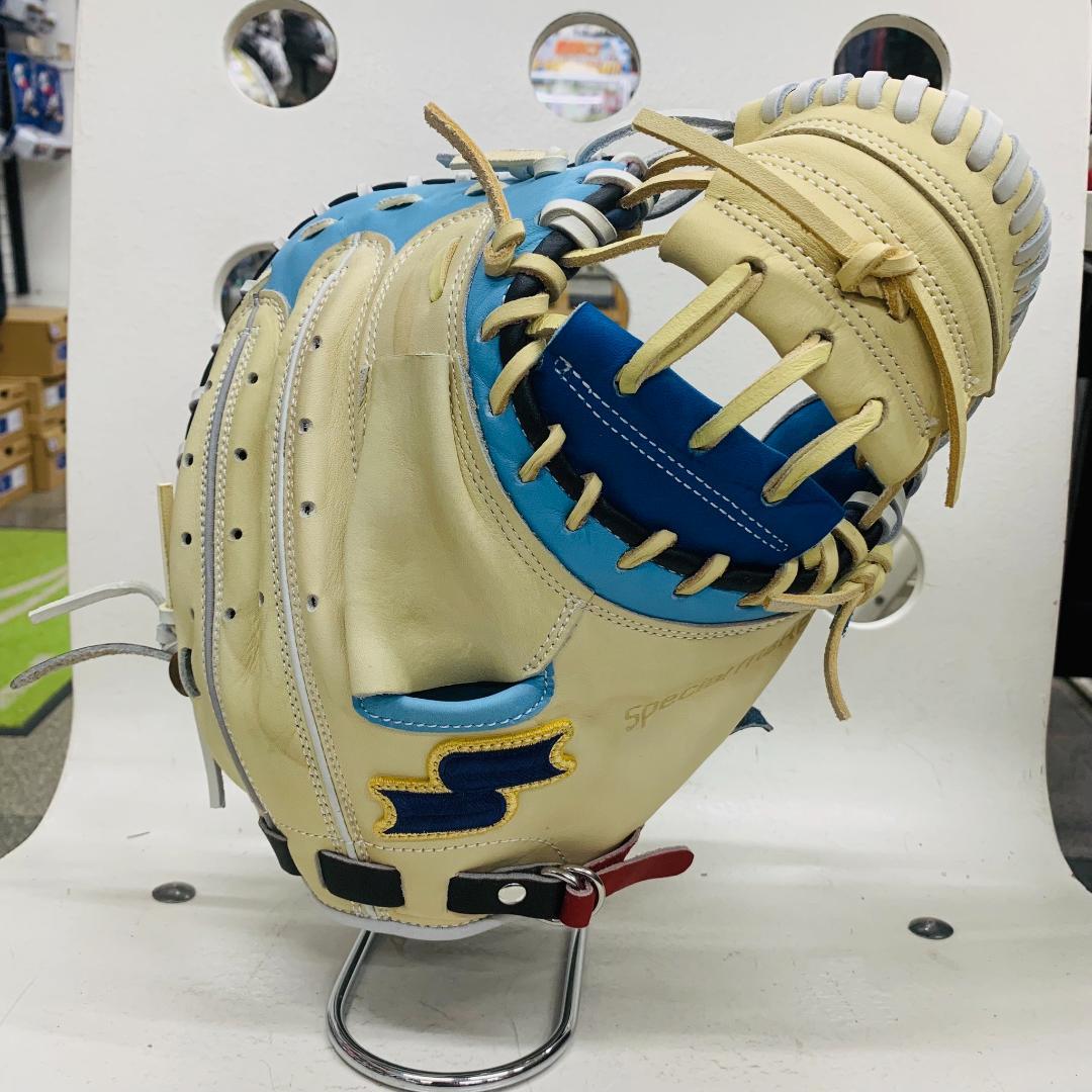 エスエスケイ　限定　軟式用　捕手用　カラフルミット　SMRCM123　型付け済み