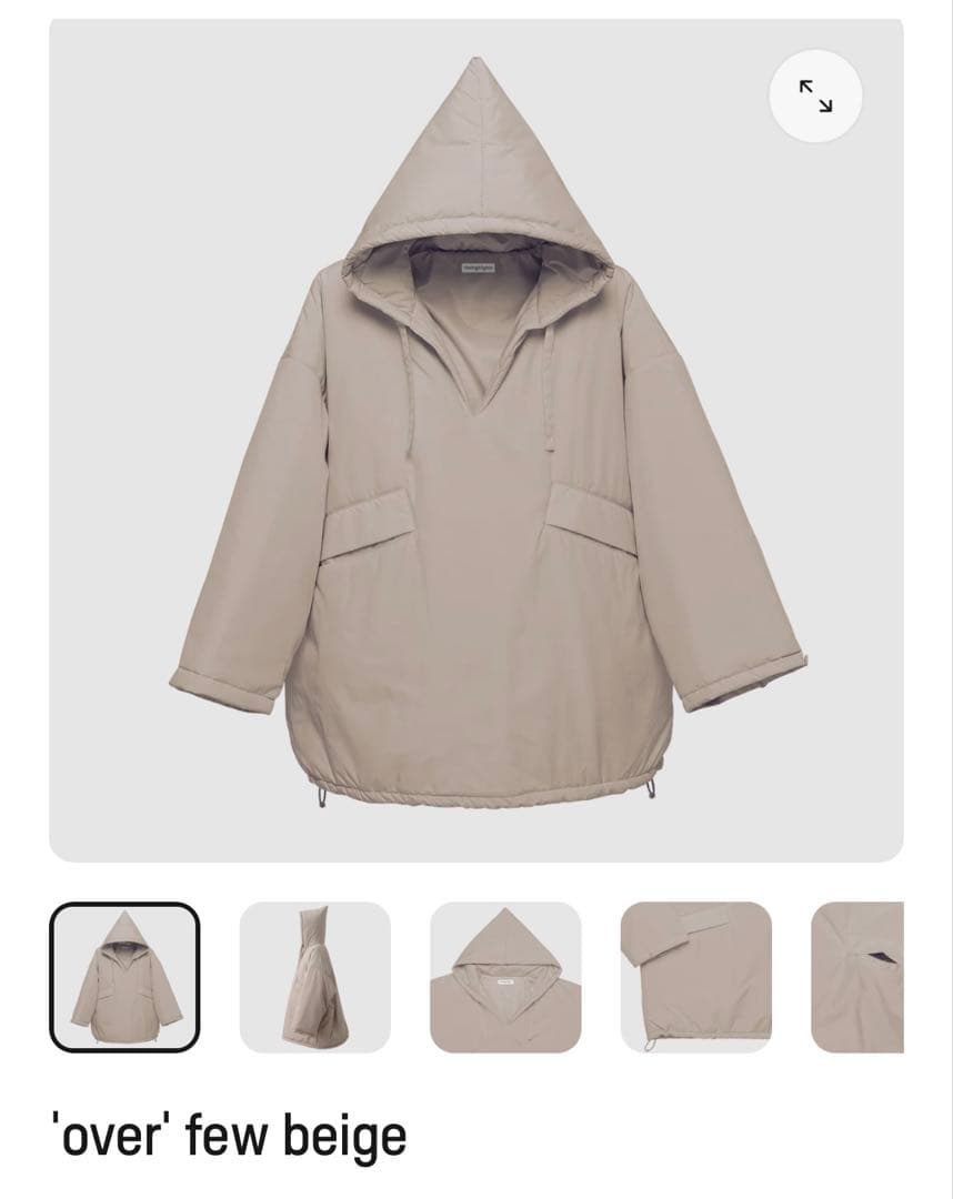 【ザハイライツthehighlights】オーバー　ベージュ　1