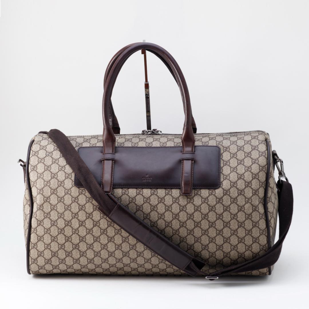 K3962M 美品 グッチ GGスプリーム 2way ボストンバッグ イタリア製