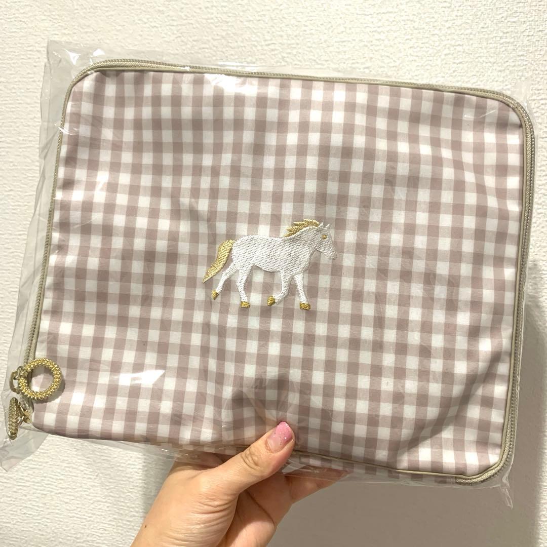 bojji お散歩ビニールバニティ　バッグ ベージュ ホース 馬 新品 未開封