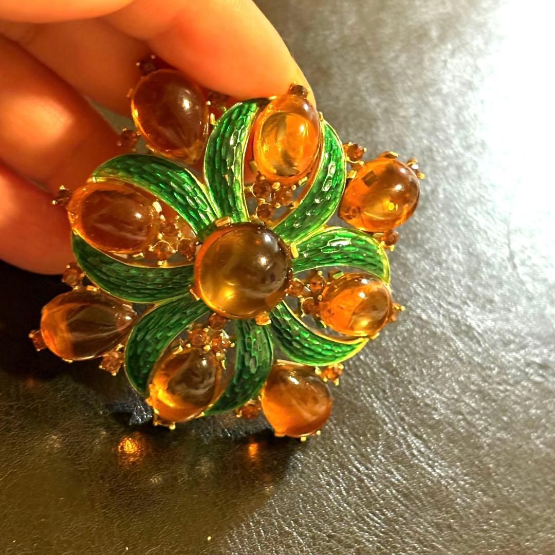 【50s.60s】TRIFARI トリファリ　ヴィンテージ　ブローチ