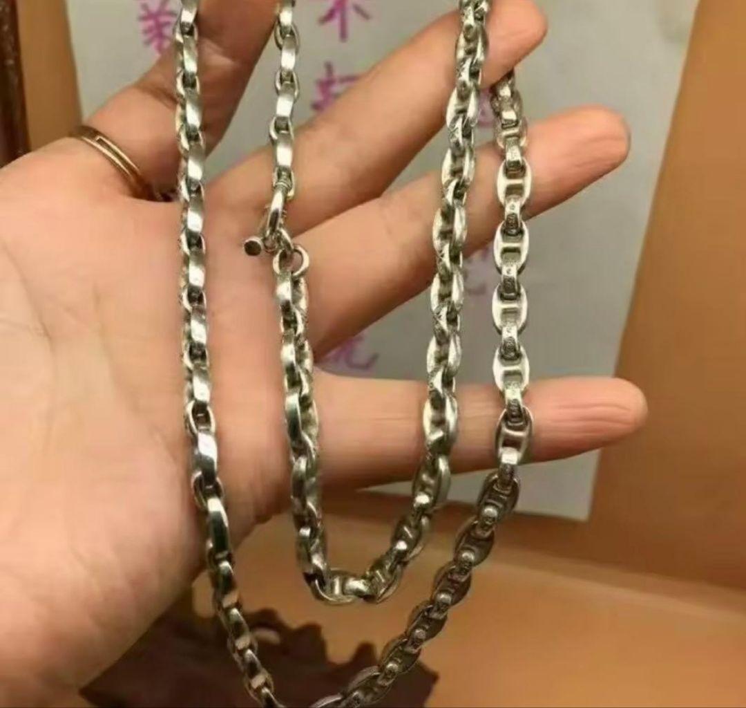 シルバー925 アンカーチェーン ネックレス ヴィンテージ メキシカン メキシカンジュエリー シルバー925 ネックレス アンカーチェーン