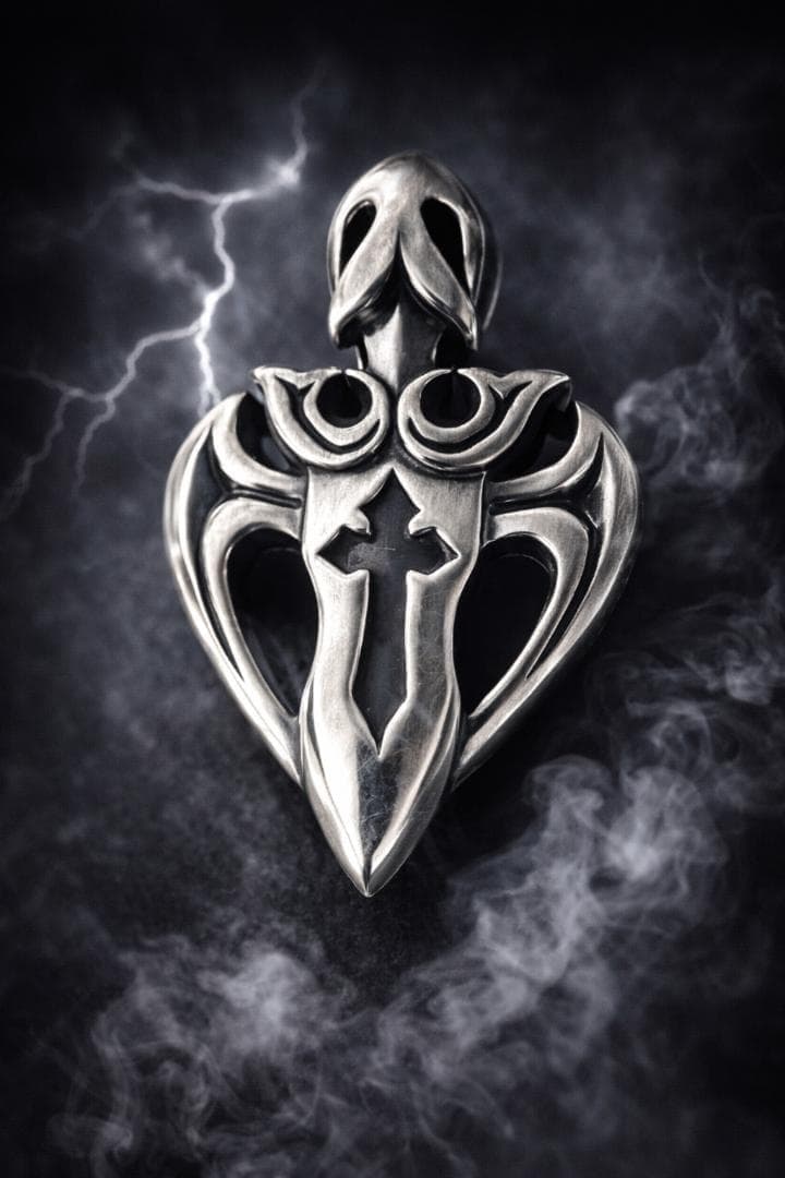 なーご ゴシックデザイン ペンダントトップ クロスモチーフ　4339