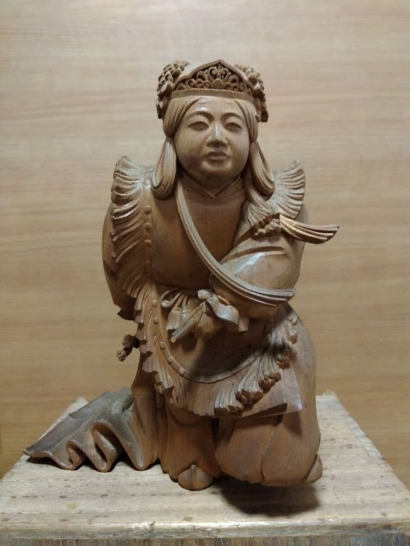 木製伝統人形 彫刻　童子舞　内藤光石作 木製伝統人形 彫刻 童子舞 内藤光石作